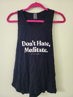 Spiritual Gangster Black Tank Top "Don't Hate, Meditate."